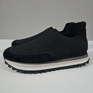 NEW Blondo Lydia Sneaker Sz11 Black Knit Suede Water Resistant Stretch Slip On